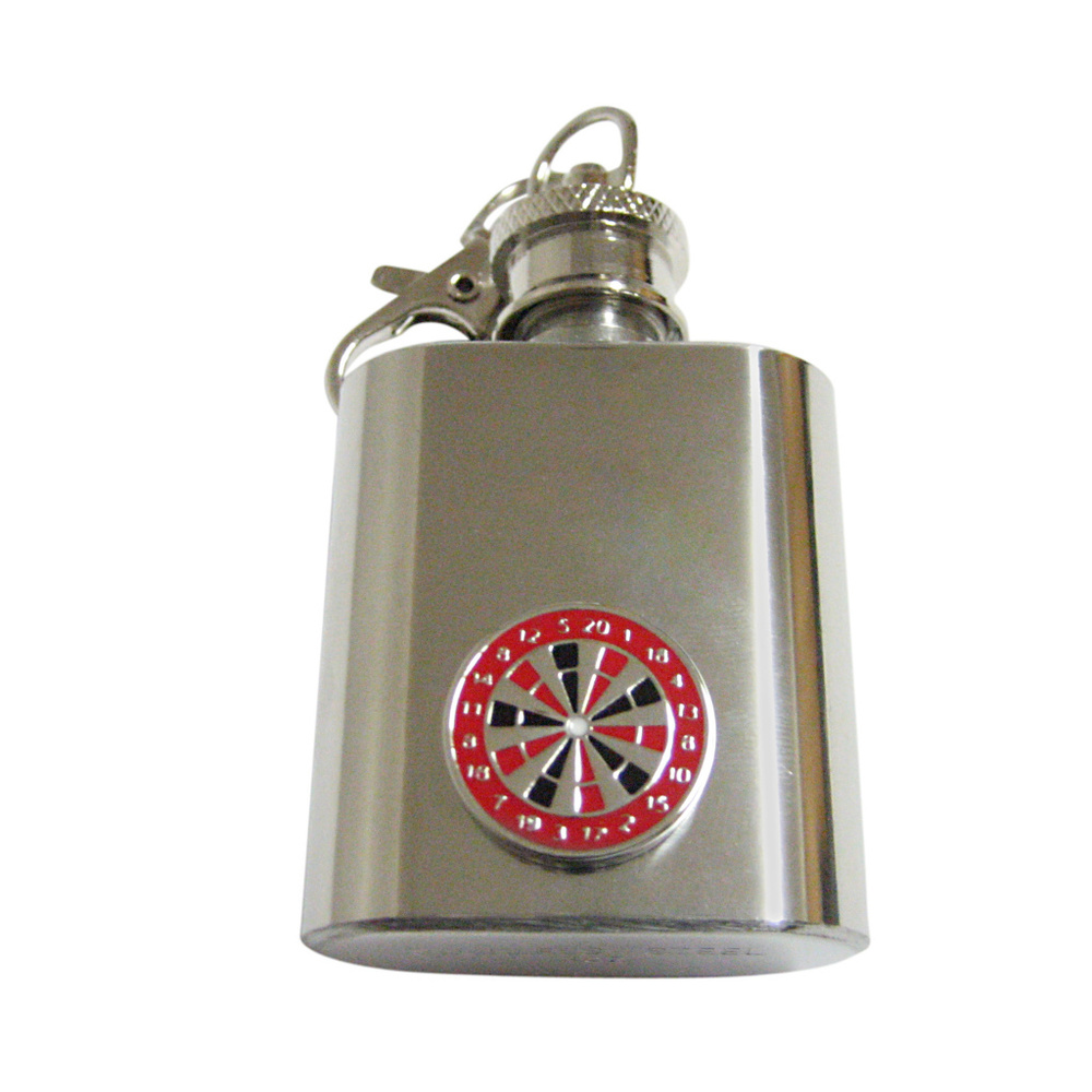 Red Dartboard Keychain Flask - image 1